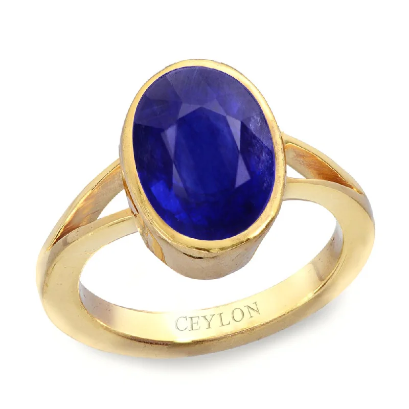 Infinity ring for women-Ceylon Gems Blue Sapphire Neelam 7.5cts or 8.25ratti stone Zoya Panchdhatu Ring