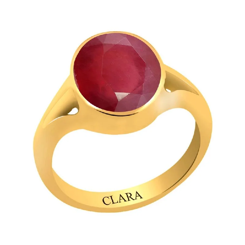 Designer engagement rings for women-Certified Ruby Premium Manik Zoya Panchdhatu Ring 3.9cts or 4.25ratti