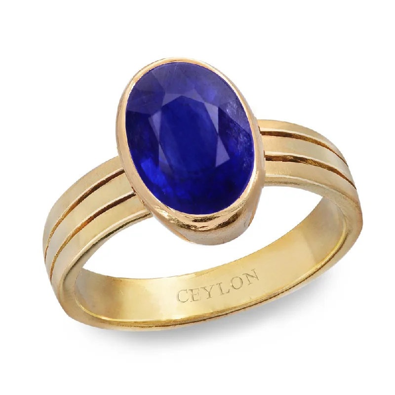 Cluster ring for women-Ceylon Gems Blue Sapphire Neelam 8.3cts or 9.25ratti stone Stunning Panchdhatu Ring