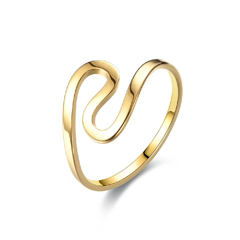 S Curved Soft Ring Gold