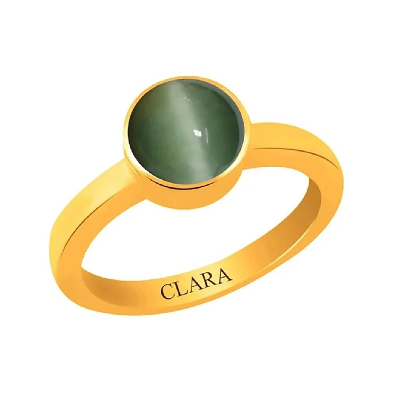 Minimalist ring for women-Certified Cats' Eye Lehsuniya Elegant Panchdhatu Ring 5.5cts or 6.25ratti