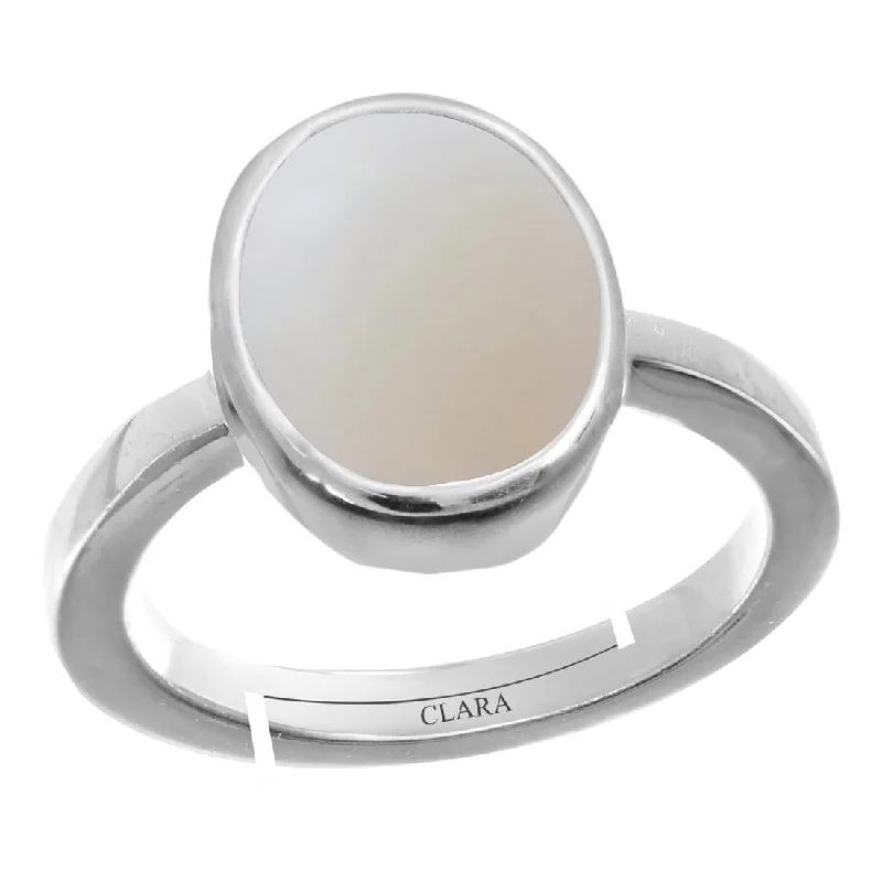 Stackable ring for women-Certified Opal 3.9cts or 4.25ratti 92.5 Sterling Silver Adjustable Ring