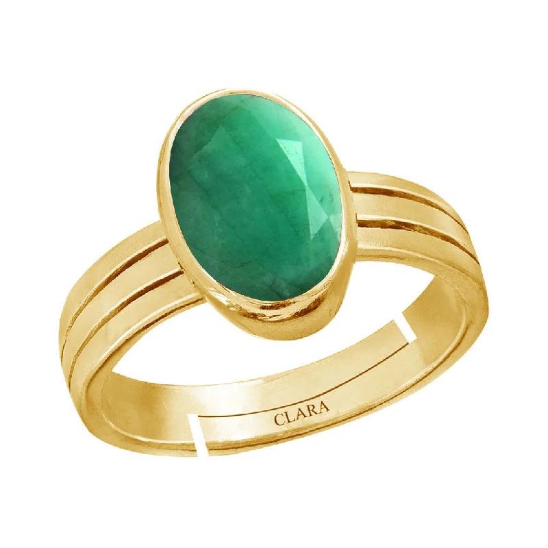 Fashion ring for women-CLARA Certified Original Emerald Panna Gemstone 3.25 to 10.25 ratti or 3 to 9.3 carat Panchdhatu adjustable Ring for Men & Women